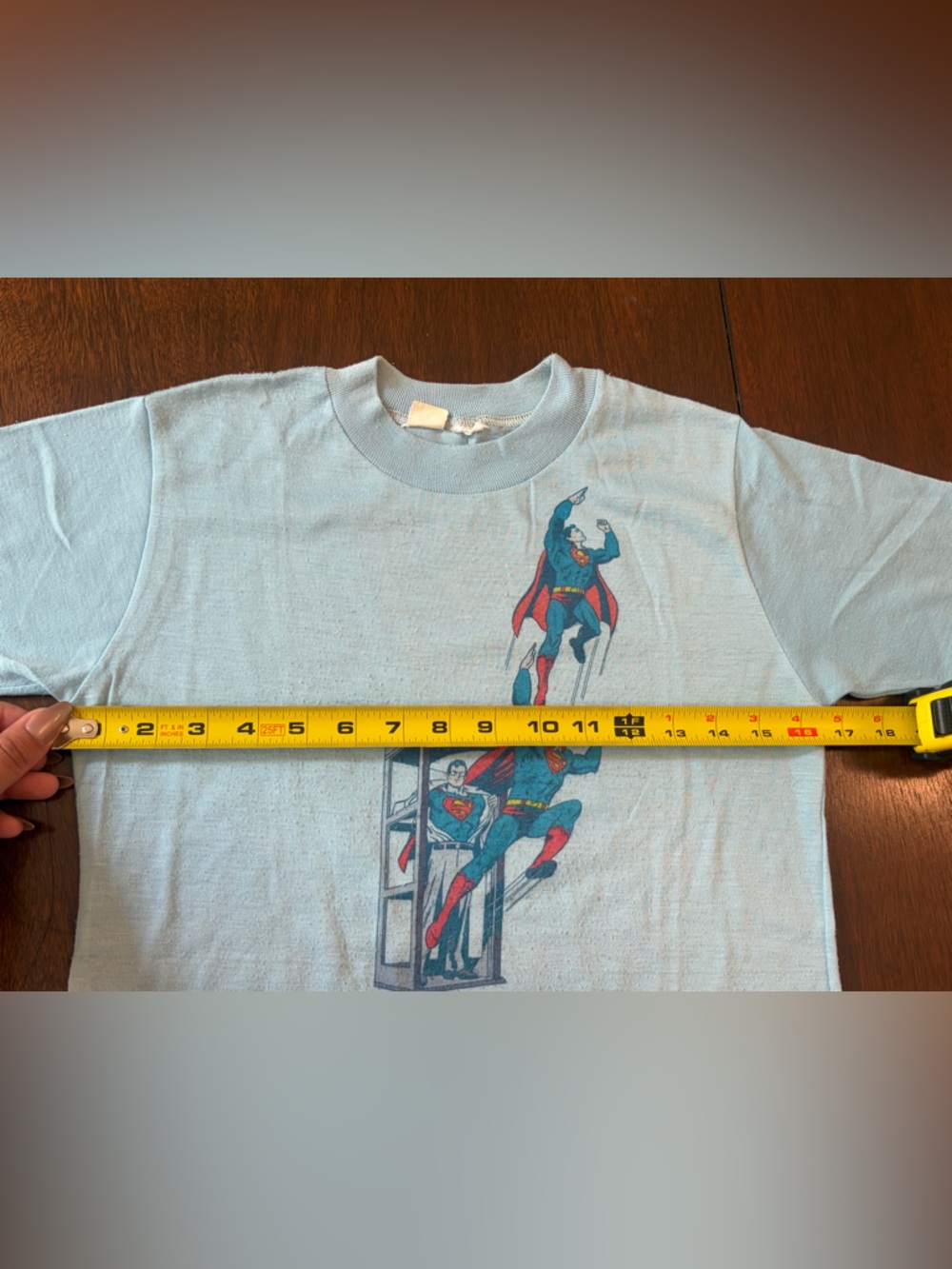 1974 Vintage Superman Superhero Man of Steel Graphic Single Stitch T-Shirt Top - Picture 9 of 14